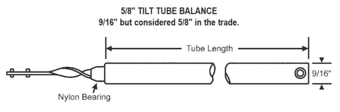 85 Series Tube Window Balances